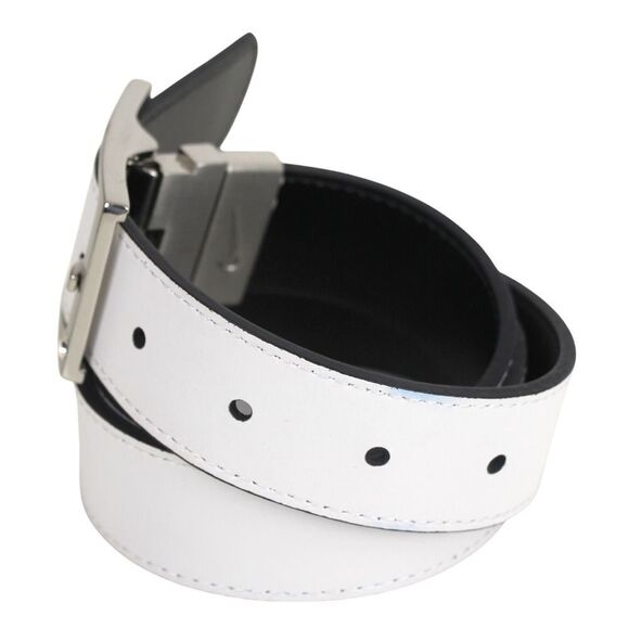 Nike BLACK WHITE GENUINE LEATHER 1 1/4"Wd CASUAL DRESS REVERSIBLE BELT Sz XS (X7 - Picture 6 of 15